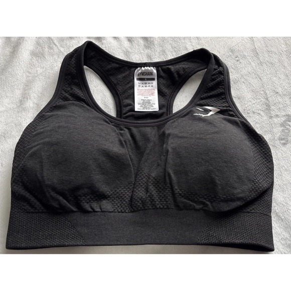 Gymshark Sports Bra Sz Small Women's Charcoal Gray Racerback Bra - Picture 1 of 4